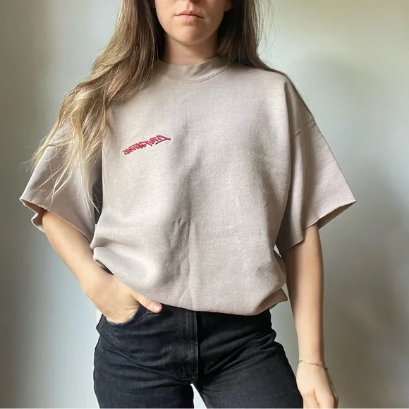 Vintage Life Fitness 80s Era Short Sleeved Crewneck Sweater - Picture 2 of 10